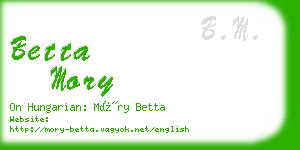 betta mory business card